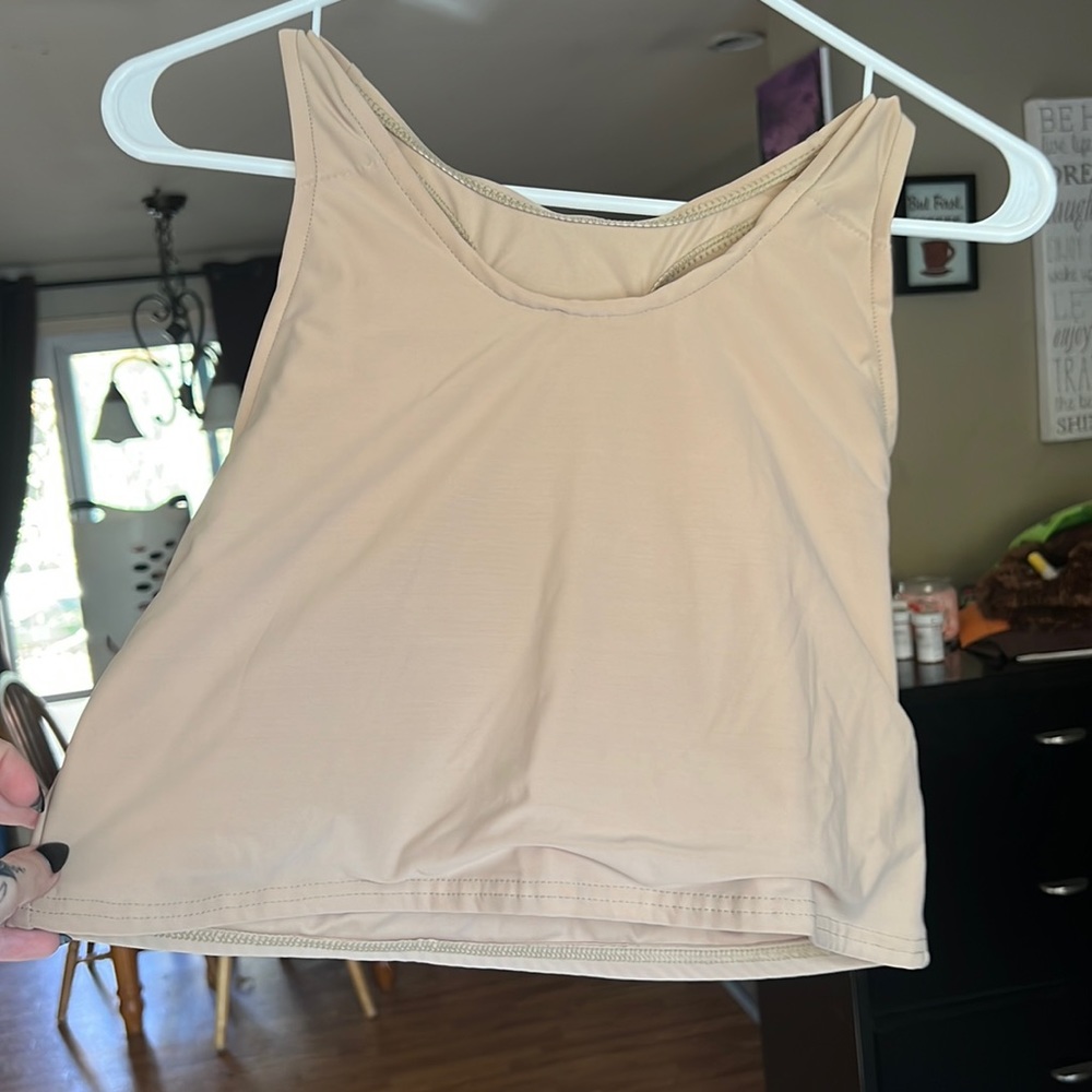 Tan chest binder